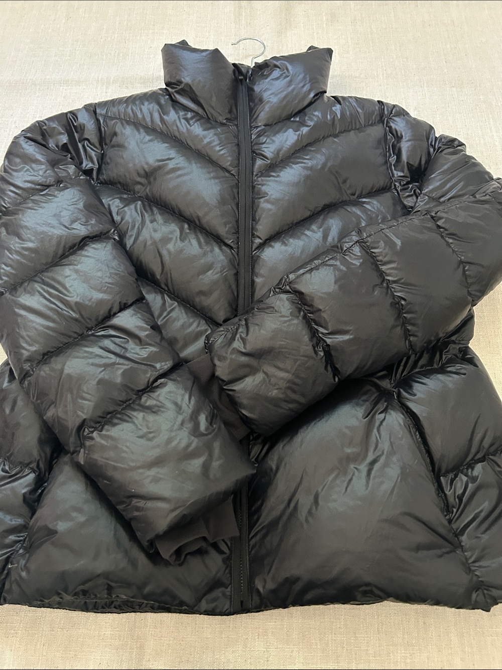 Athleta Lofty Down Puffer Jacket Women's Small Black Lightweight Outdoor Coat - Picture 13 of 16